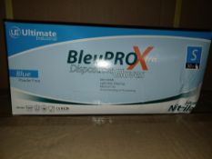 10 X BOXES OF 50 BLUE PRO EXTRA DISPOSABLE GLOVES SIZE SMALL - U2