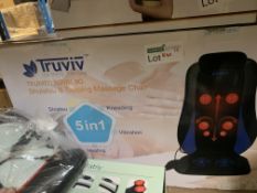 BRAND NEW TRUVIV TRUMED ROYAL SHUIATSU AND TAPPING MASSAGE CHAIR RRP £239 S1