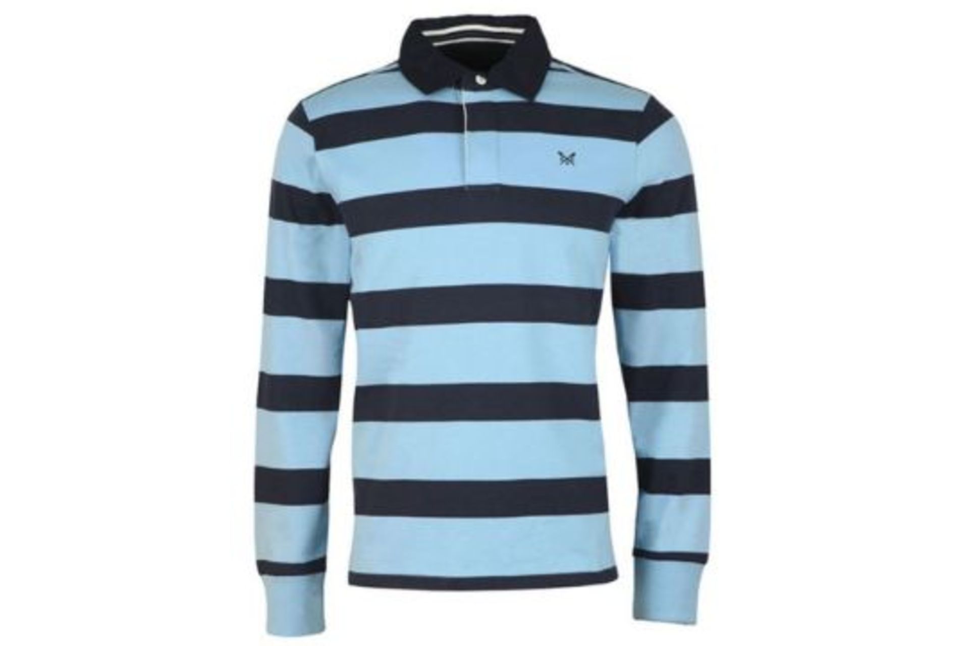 BRAND NEW CREW CLOTHING ICE BLUE AND NAVY RUGBY TOP SIZE SMALL RRP £65 - 4