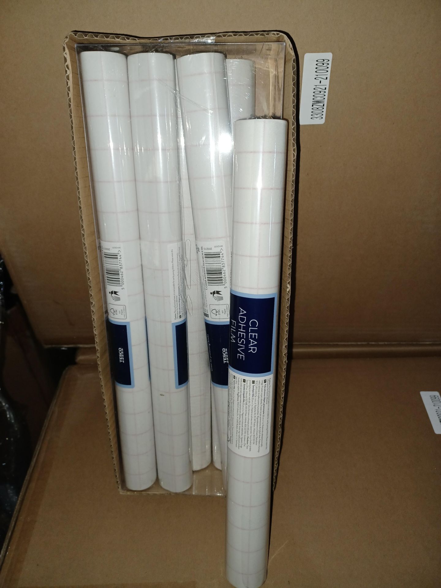 25 X BRAND NEW PACKS OF 7 TESCO CLEAR ADHESIVE FILM 33CM X 1M R19