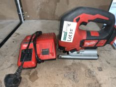 MILWAUKEE CORDLESS JIGSAW COMES WITH CHARGER (UNCHECKED, UNTESTED) PCK