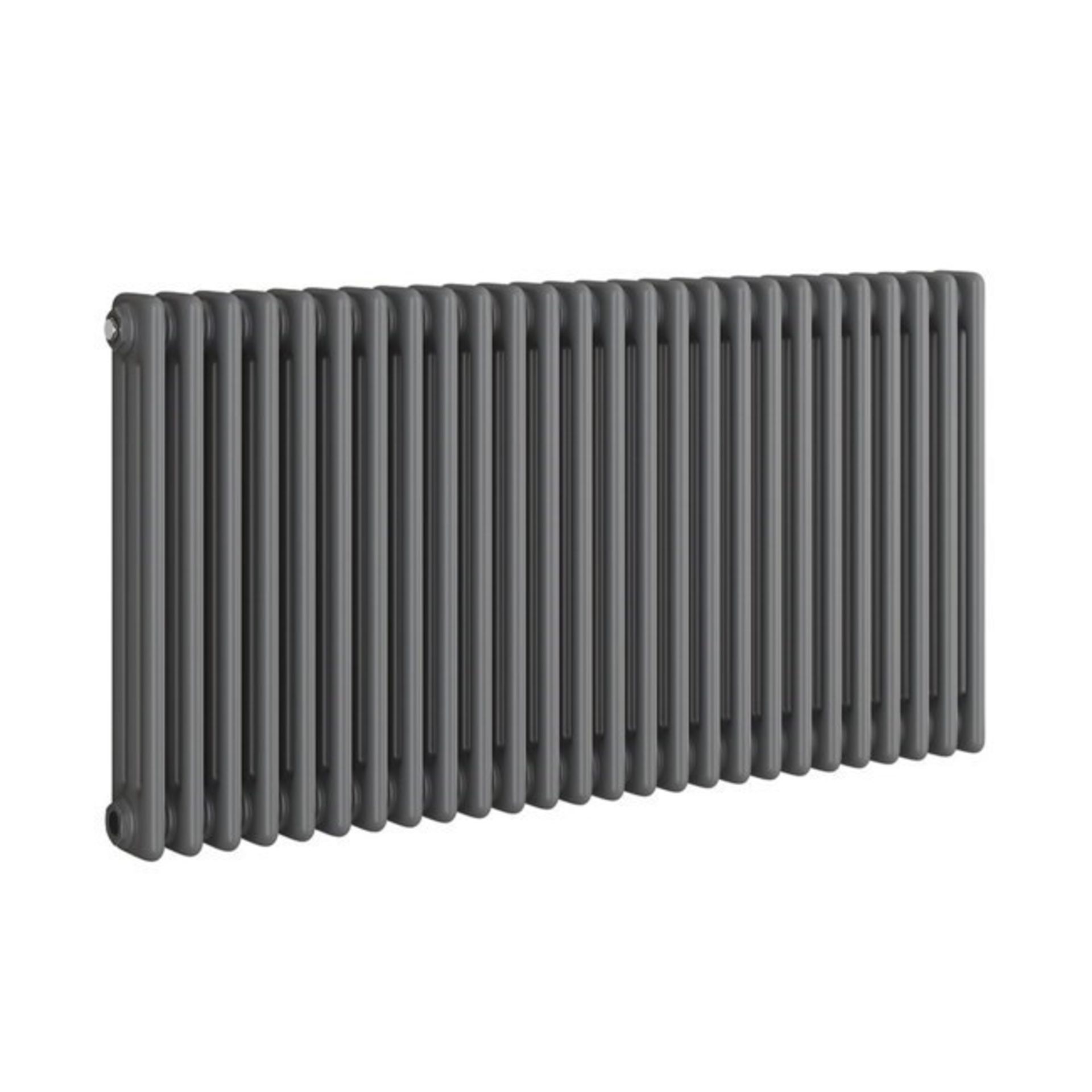 New 600x828mm Anthracite Double Panel Horizontal Colosseum Traditional Radiator.RCA563.RRP £542.99. - Image 2 of 3
