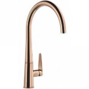 (SUPRM227) NEW Abode Coniq R Polished Copper Single Lever Kitchen Sink Mixer Tap AT2118. RRP £262.