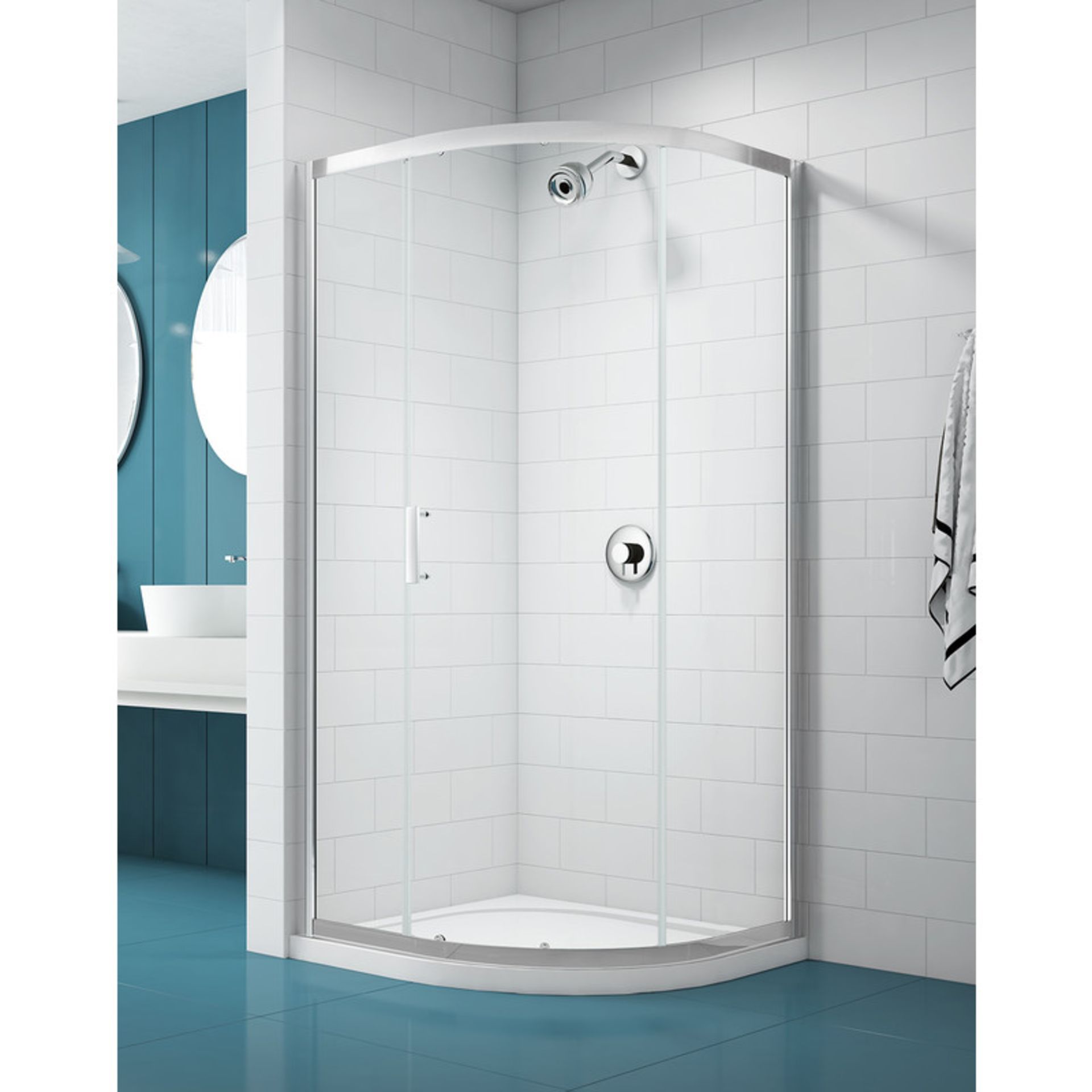 (SUP19) New 900x900mm 1 Door Quadrant Shower Enclosure. RRP £398.29.Constructed Of 6mm Lightweight