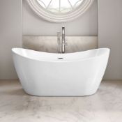 (SUP5) New 1700mmx780mm Caitlyn Freestanding Bath. Visually simplistic to suit any bathroom interior