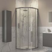 (SUPRM196) 800x800mm -2 Door- 8mm - Premium Easy clean Quadrant Shower Enclosure. RRP £499.99.8mm