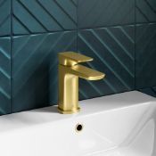 (SUPRM174) NEW PURE BRUSHED BRASS MINI BASIN MONO Brushed Brass Electro Plated Finish Neoperl