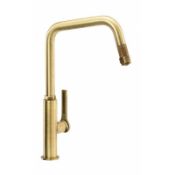 (SUPRM213) NEW Hex Single Lever Pull Out in Antique Brass. RRP £434.00. The Hex range is designed to