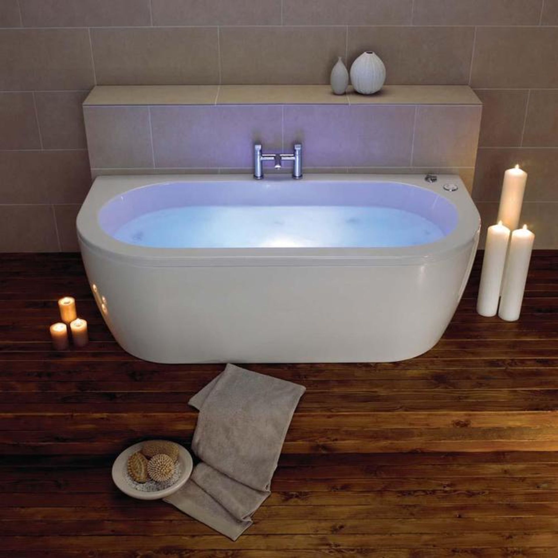 (SUPRM184) New Decadence Supercast Back To Wall 1700x800mm Bath. Double Ended, Modern Back To Wall - Image 3 of 3