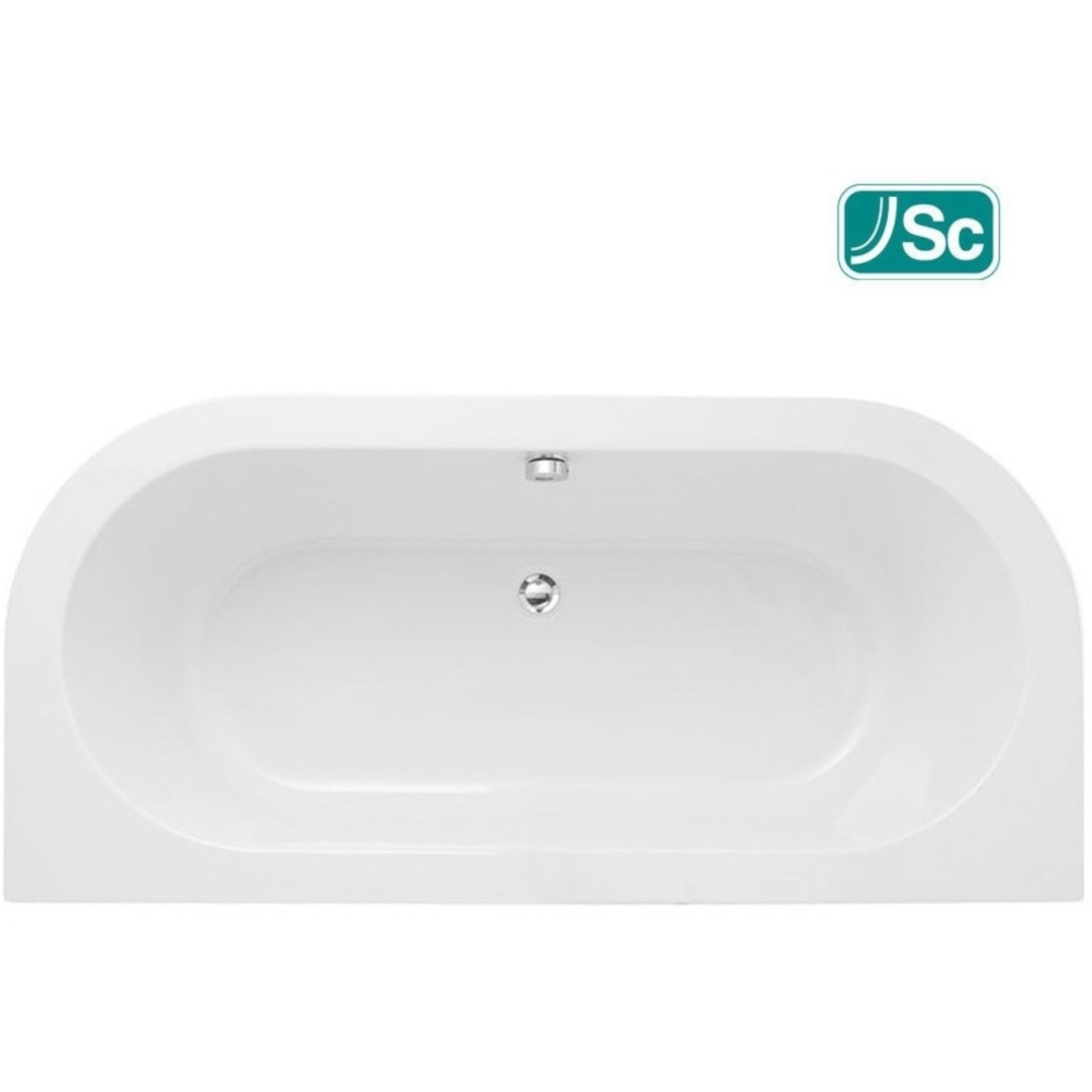 (SUPRM184) New Decadence Supercast Back To Wall 1700x800mm Bath. Double Ended, Modern Back To Wall - Image 2 of 3