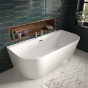 (SUPRM190) NEW1500x750mm Modern Freestanding D Shape Bath. RRP £1733.99.Wealth Of Styles And Sizes