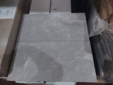 NEW PACKAGED 11.88m2 OF KILLINGTON GREY GLAZED CERAMIC WALL AND FLOOR TILES. 300x600MM. 9MM THICK