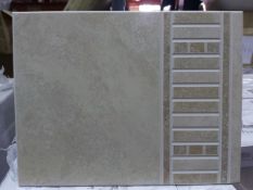 PALLET TO CONTAIN - NEW PACKAGED 23.76m2 OF JOHNSON TILES GOBI STONE INTEGRAL BORDER - WALL TILES.