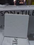 PALLET TO CONTAIN - NEW PACKAGED 20m2 OF JOHNSON TILES COTSWOLD SHADED WHITE - WALL TILES. SIZE: