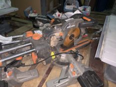 EVOLUTION R255SMS 255MM SLIDING MITRE SAW 110V (UNCHECKED, UNTESTED)