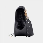 4 x NEW PACKAGED Beauti Mock Croc Half Moon Bag Black. RRP £29.99 each - Note: Item is not