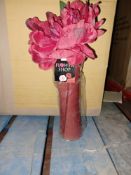 12 X NEW ARTIFICAL FLOWER IN VASE RED R18