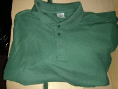 APPROX 100 X NEW STEDMAN GREEN POLOS IN VARIOUS SIZES R18