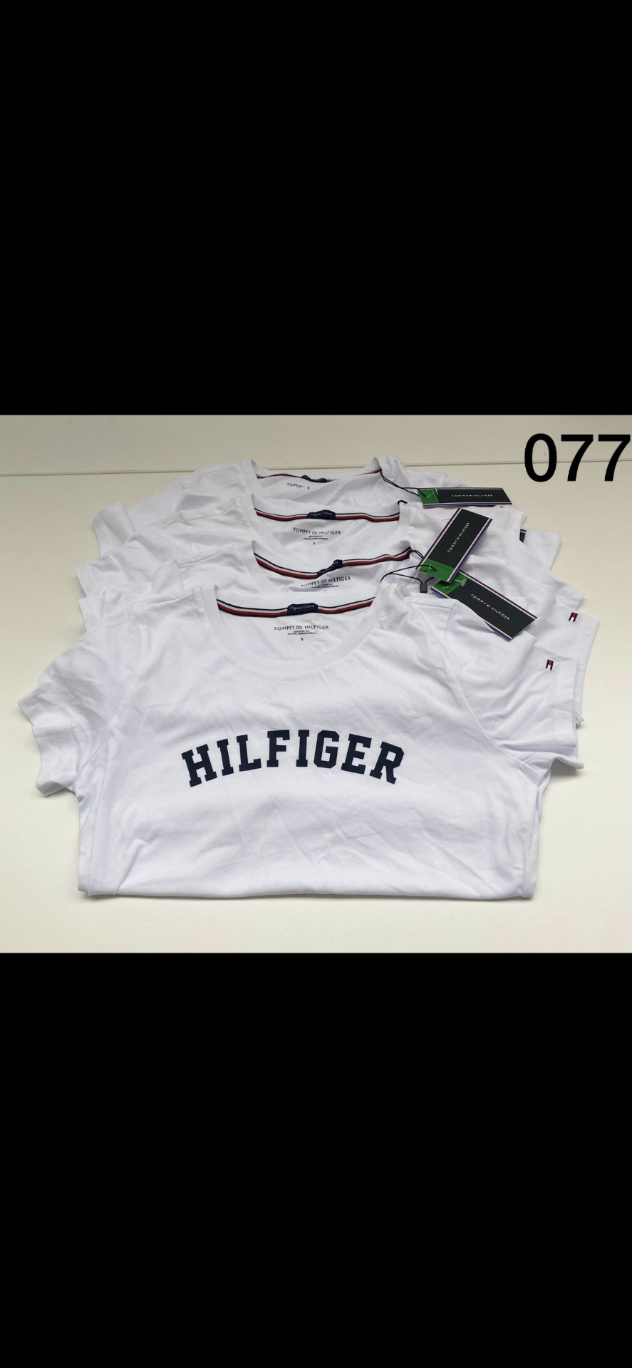 4 X TOMMY HILFIGER WHITE T SHIRTS SIZE SMALL RRP £120 077