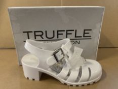 20 X BRAND NEW TRUFFLE COLLECTION WHITE PVC SHOES (SIZES MAY VARY)