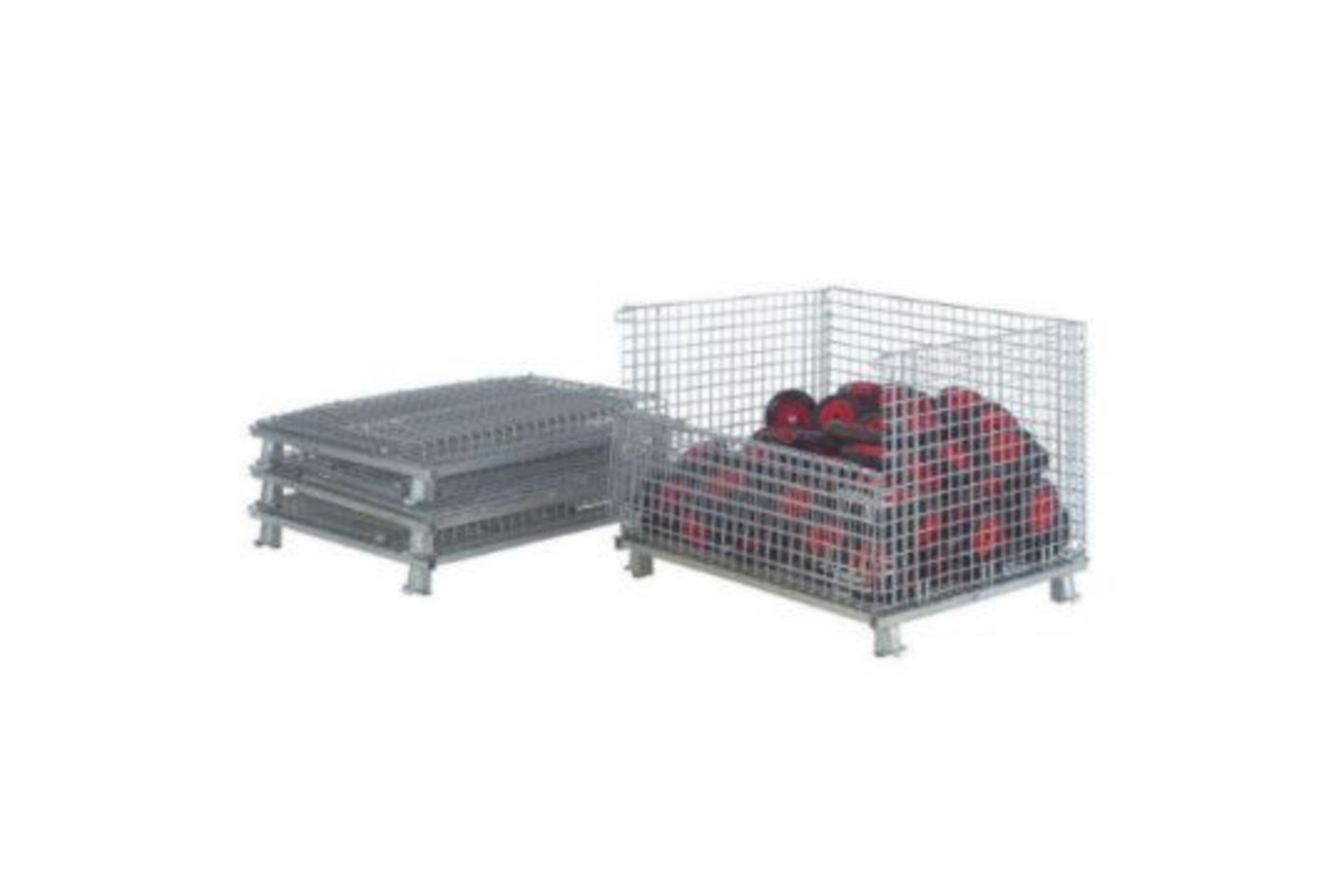 BRAND NEW WIRE MESH PALLET (WHEELS) RRP £220 ZMP22Y