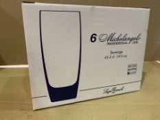 16 X BRAND NEW PACKS OF 6 LUIGI BORMIOLI MICHELANGELO 14.5OZ BEVERAGE GLASSES RRP £30 PER PACK R15