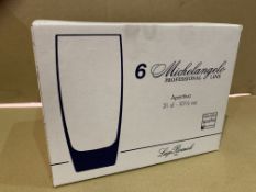 12 X BRAND NEW PACKS OF 6 LUIGI BORMIOLI MICHELANGELO MASTERPIECE HIBALL GLASSES 430ML RRP £32 PER