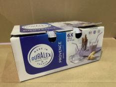 12 BRAND NEW PACKS OF 6 DURAFLEX PROVENCE TUMBLERS 250ML R15