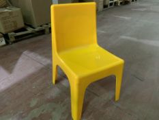 15 X BRAND NEW YELLOW CHILDRENS CHAIRS R19