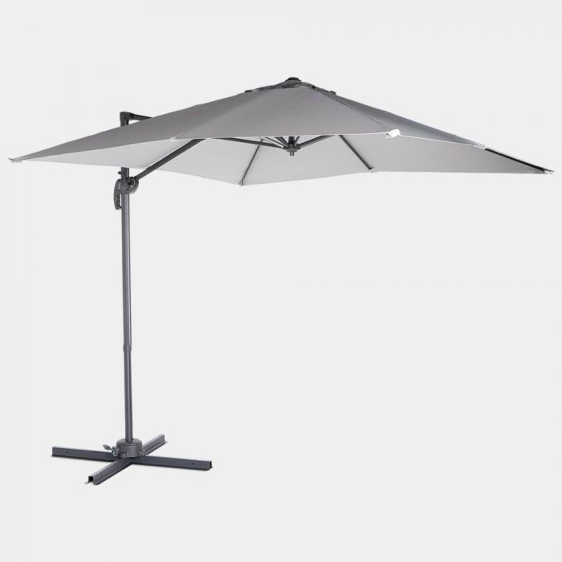 2.5m Grey Roma Parasol. (REF187) Take summer in your stride with a fabulous hanging parasol in a