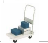 2 X BRAND NEW MINI TYPE PLATFORM TROLLIES RRP £88 EACH GI153Y WHITE