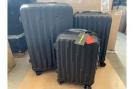 BLACK 3 PIECE LUGGAGE SETS S1