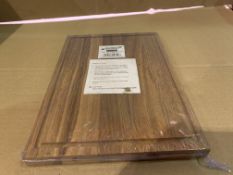 16 X BRAND NEW GENWARE OAK WOOD PROFESSIONAL SERVING BOARDS 28 X 20 X 2CM R15