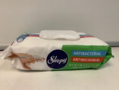 72 X NEW PACKS OF 70 SLEEPY ANTIBACTERIAL ANTIMICROBIAL FRAGRANCED WET WIPES (ROW15)