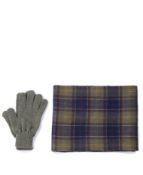 BRAND NEW BARBOUR LAMBSWOOL TARTAN SCARF AND GLOVES SET ONE SIZE FITS ALL RRP £55 - 2