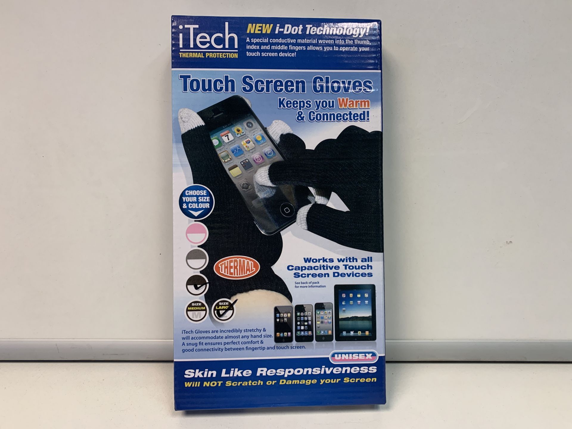 36 X NEW BOXED Pairs of iTECH Thermal Protection Touch Screen Gloves. Keep you warm and connected!