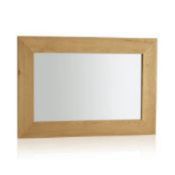 NEW BOXED Cosmopolitan Mirror Natural Solid Oak 900mm x 600mm Wall Mirror. RRP £269.99.(ROW19)