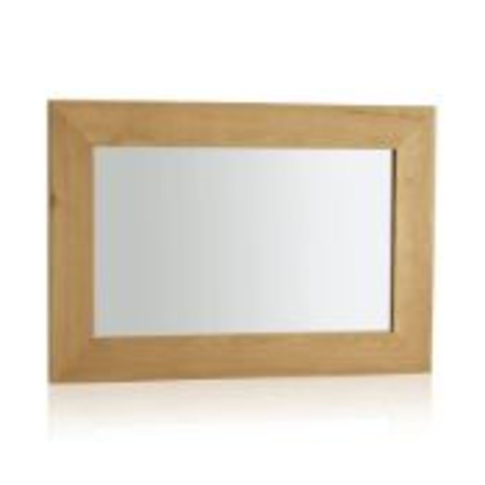 NEW BOXED Cosmopolitan Mirror Natural Solid Oak 900mm x 600mm Wall Mirror. RRP £269.99.(ROW19)