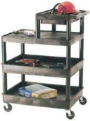 BRAND NEW BLACK PLASTIC SERVICE TROLLEY RRP £500 GI653L