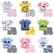 (NO VAT) 13 X BRAND NEW BABYS WORLD GREEN/BLUE CAR PJ SETS IN VARIOUS SIZES S1
