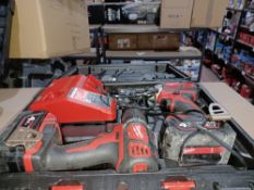 MILWAUKEE M18 BPP2Q-402C 18V 4.0AH LI-ION REDLITHIUM CORDLESS TWIN PACK COMES WITH 2 BATTERIES,