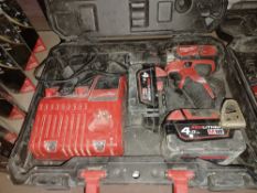 MILWAUKEE M18 BPDN-402C 18V 4.0AH LI-ION REDLITHIUM CORDLESS COMBI DRILL COMES WITH 2 BATTERIES,