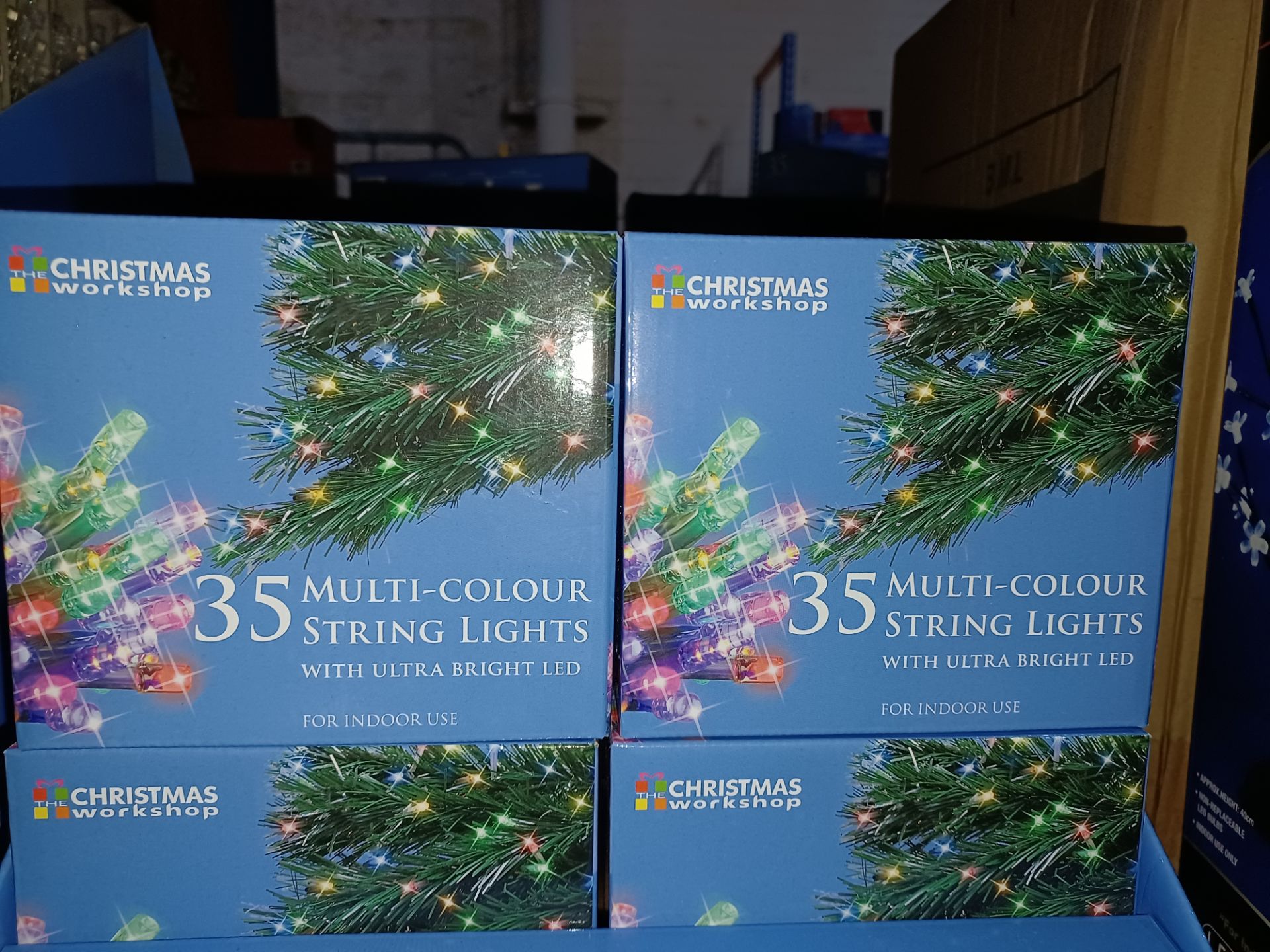 NEW BOXED 6 X MULTI COLOUR STRING LIGHTS WITH ULTRA BRIGHT LED FOR INDOOR USE LIGHT LENGTH 2.3M -