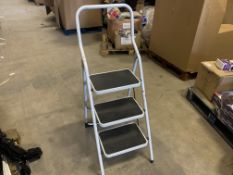 4 X SETS OF ZARGES 150KG 3 STEP FOLDING LADDERS (S2)