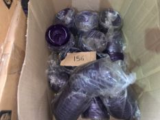 156 X BRAND NEW PURPLE PLASTIC BOWLS R15