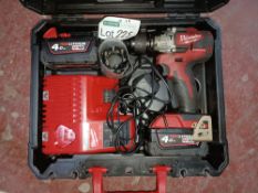 MILWAUKEE M18 CBLPD-402C 18V 4.0AH LI-ION REDLITHIUM BRUSHLESS CORDLESS COMBI DRILL COMES WITH 2