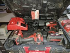 MILWAUKEE M18 CBLPP2A-502C 18V 5.0AH LI-ION REDLITHIUM BRUSHLESS CORDLESS COMBI DRILL & IMPACT