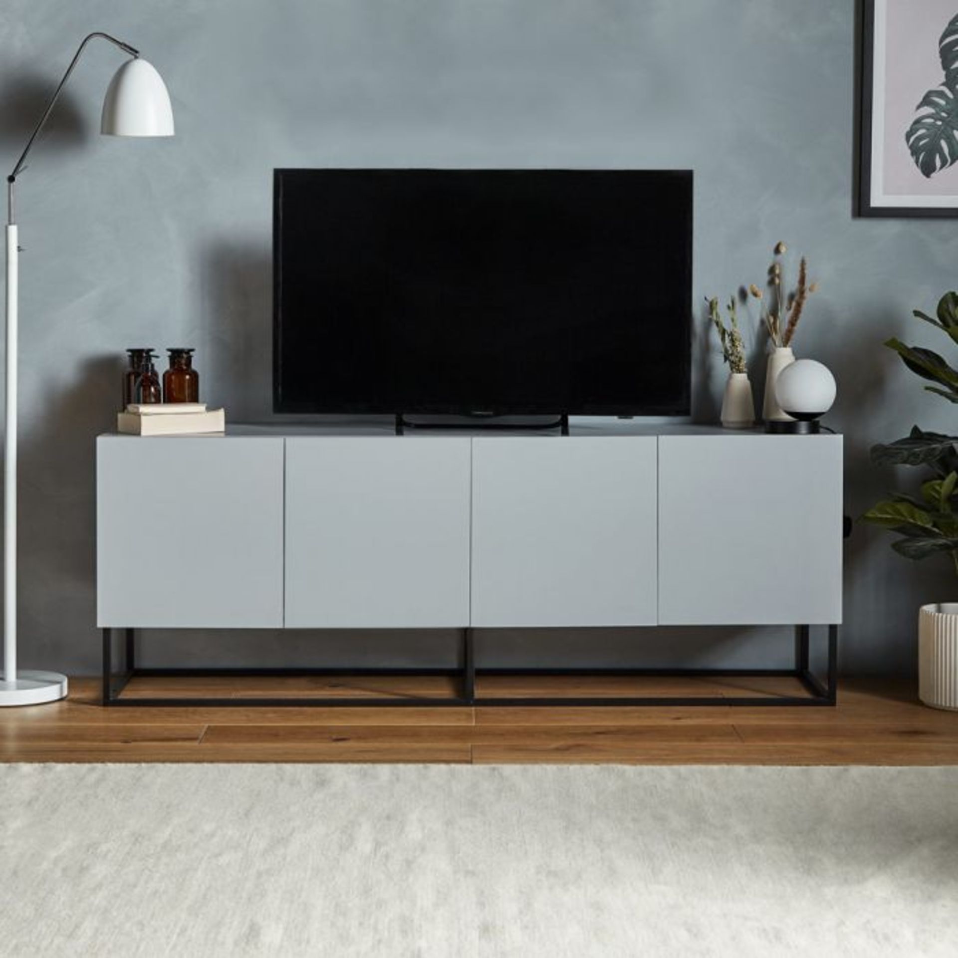 Aslo Grey TV Unit. If minimalism is your thing, this is the piece for you. (REF0207) In a sleek grey