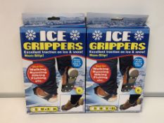 48 X NEW BOXED PAIRS OF ICE GRIPPERS. NON-SLIP. METAL SPIKE. IDEAL FOR WALKING, RUNNING, HIKING,