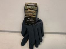 PALLET TO CONTAIN 96 x NEW PACKAGED PAIRS OF BRIERS WARM GARDENER - MULTI USE GARDENING GLOVES -